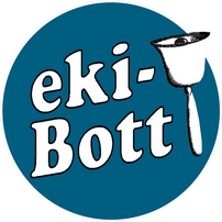 Text eki-Bott, daneben Handglocke