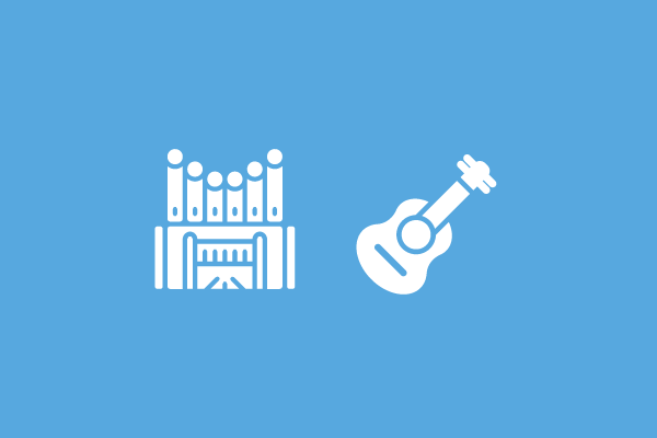 Orgel und Gitarre